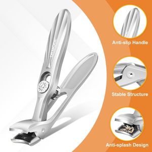 DRMODE Nail Clippers for Thick Nails – Wide Opening, Angled Head, Heavy Duty Trimmer for Seniors, Men & Women