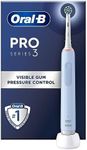 Oral-B Pro 3 Electric Toothbrushes For Adults, 1 Cross Action Toothbrush Head, 3 Modes with Teeth Whitening, 2 Pin UK Plug, 3000, Blue