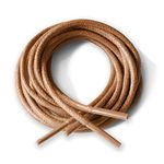 Round Waxed Cotton Thin Shoelaces 2.5mm Wide 75cm 100cm 125cm Long Dress Wax Cord Laces Brogues Shoes Boot (125cm, Brown)…