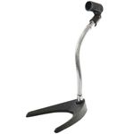 PylePro PMKS8 U-Base Gooseneck Microphone Stand, Black and Chrome