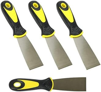 Harrier Soft Grip Handle Putty Scraper Knife, Flexible Blade, 1.5-inch Wide, 4-Pack