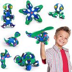 Clixo Crew 30 Piece Pack - The Flexible, Durable, Imagination-Boosting Magnetic Building Toy - Modern, Modular Designs for Hours of STEM Play. A Multi-Sensory Magnet Toy Experience Anywhere! Ages 4-99