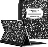 Fintie Case for 13 Inch Microsoft Surface Pro 11th Edition/Surface Pro 10 / Pro 9 5G - Multiple Angle Viewing Hard Shell Slim Portfolio Cover Compatible with Type Cover Keyboard, Composition Book