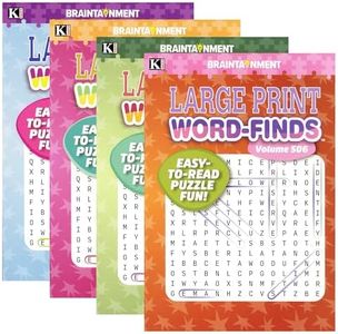 Kappa Large Print Word Finds 4 Titles, Large Print Easy to Read, Word Search Find Words Books for Adults Teens, Training Learning with Game, 4-Pack