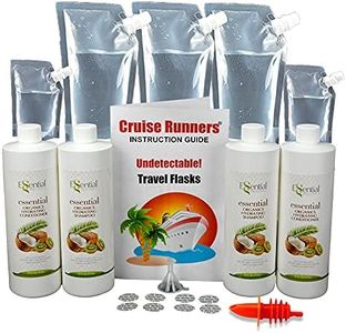 Shampoo & Conditioner Bottles by CRUISE RUNNERS Hidden Liquor Alcohol Flask Kit for Cruise Booze Bags Enjoy Rum Runners