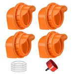 ZenxyHoC Chicken Feeders No Waste 4 Ports, DIY Automatic Poultry Feeder Kit Orange