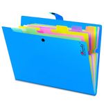 File Organiser - 10 Colorful Pockets & Tabs - Expanding File Folder - High Capacity & Portable Document Organiser - Ideal Folders for Paperwork A4