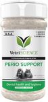 VetriScience Perio Support Cat & Dog Teeth Cleaning Dental Powder, 4.2oz - Cat & Dog Breath Freshener - Clinically Proven Plaque and Tartar Support