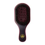 Red Premium X Bow Wow Medium Hard Hair Brush for Men 360 Wave Brush 2 Bristles In 1 Mixed Boar Brush (Club Brush)