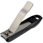 Green Bell Nail Clippers SE Grooming with File & Catcher for Men Women Seniors Kids Stainless Steel Fingernail Toenail Thick Nails Made in Japan (SE-001, Small)