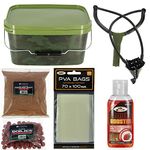 DNA leisure 5L Square Bait Storage Bucket Catapult Boilies Groundbait PVA Bags Carp Fishing