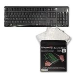 Green Onions Supply[3 Pack] Universal Fully Covered Flat Style 0.025mm Wipeable Superb Tactile Feeling Waterproof Anti-Dust Keyboard Cap Cover for Desktop Keyboard with Numeric Hospital/Dentist Use