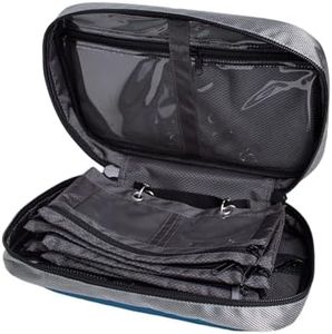 Raprance Soft Plastic Bait Storage Bag 6 Soft Bait Binder Compartments Water-Resistant Tackle Binder Organize for Lines, Hooks, Sinkers（Blue）