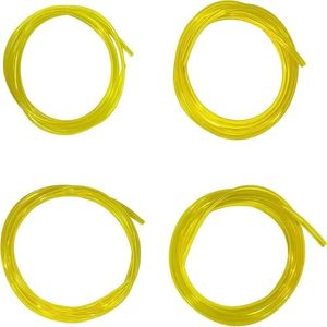 4 Sizes Premium Petrol Fuel Line Hose 5 Feet Long Hose for Poulan Craftman Chainsaws Lawn Mower String Trimmer Blowers Common Weedeater 2 Cycle Small Engines(Yellow 4Pcs)