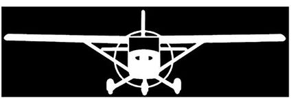 Appalachian Decals - 7" Cessna Decals - White Cessna 172 Skyhawk White Sticker Decal Car Window Wall MacBook Notebook Laptop Decal - Made in The USA