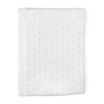 Baby Mode Signature White Pointelle Blanket