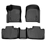 SMARTLINER Custom Fit Floor Mats 2 Row Liner Set Black Compatible with 2016-2021 Jeep Grand Cherokee/Dodge Durango