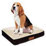 Ellie-Bo Small Dog Bed for 24-inch Dog Cage/Crate - Black Faux Suede/Sheepskin