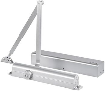 Sophia Medium/Heavy Duty Commercial Door Closer DK8000 Automatic Door Closer, Adjustable Size 1-6 Hydraulic Door Closer Hinge for Heavy Traffic Areas, Grade 1 - ADA Compliant & UL Listed, Silver