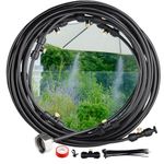 LOHASV9 Misters for Outside Patio Misting Cooling System 26FT (8M) Misting Hose Line & 8 Brass Mist Nozzles Pre Assembled Kit Misting System for Patio Outdoor Greenhouse Gazebo Trampoline