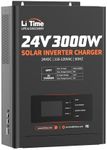 LiTime 24V 3000W All-in-One Solar Inverter Charger | 60A MPPT Solar Controller | Pure Sine Wave Output | Uninterrupted Power Supply | RS485 Communication | Home Energy Storage, Off-Grid Solar System