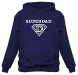 Tstars - Super Dad Birthday Gift Father's Day Super Hero Husband Hoodie X-Large Blue