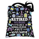 CMNIM Retired Nurse Gifts Nurse Tote Bag Retirement Nurse Gifts for Women I Am A Retired Nurse But Way Cooler, Retired Nurse Tote, Medium