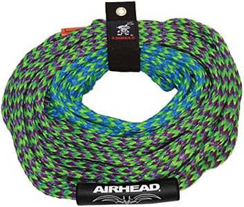 Airhead 2 Section Tow Rope | 1-4 Rider Towable Tube Rope, Dual Sections, 4,150lb Break Strength, 50 ft and 60 ft Options, Rope Keeper Included