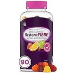 RestoraFIBRE Daily Prebiotic Fibre Gummies - Fibre Supplements For Men And Women, Naturally Sourced Inulin, Promotes Regularity And supports Healthy Digestive system, Gentle Constipation Relief For Adults, 90 Count