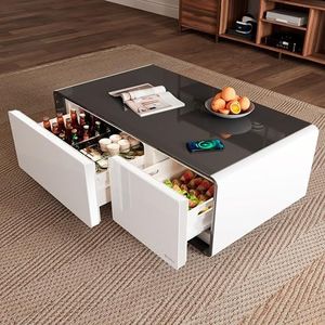 41" Smart Coffee Table with Fridge and Bluetooth Speakers