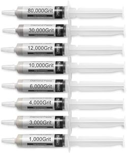 8-Pack Diamond Polishing Compound Kit Lapping Compound with 50% Concentration of Diamond Polishing Paste for Glass Watch Marble Metal Resin Rock Ring Jewelry Etc. Professional Scratch Remover Repair