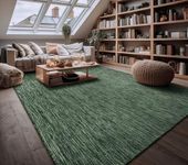 Paco Home Indoor & Outdoor Rug Kitchen Rug Monochrome Mottled Pattern, Size:120x160 cm, Colour:Green