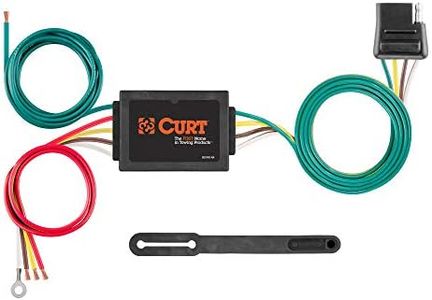 CURT 56130 Non-Powered 3-to-2-Wire Splice-in Trailer Tail Light Converter, 4-Pin Wiring Harness