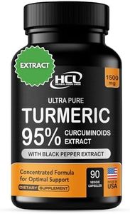 Turmeric Curcumin Extract 1500mg – Full Dose of 95% Curcuminoids with Black Pepper Ginger & Cinnamon – High Absorption Turmeric Supplement – Non-GMO Natural Capsules
