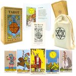 Osckey 78 Pcs Original Tarot Cards Set | Original Tarot Cards and Book for Beginners Set | Quality Canvas Bag & Tarot Box for Easy & Clean Storage of your Tarot Cards Set – UK Brand