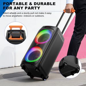 JYX 8-Inch Karaoke Machine with 2 Microphones – Portable Speaker System