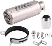 Motorcycle exhaust pipe, 51mm stain