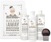 Lice Queen 4-Step Lice Treatment Kit - Slick Slide & Away Dimethicone Gel, Lice & Nit Comb, Squeaky & Cheeky Pre-Shampoo, Keep Away Spray - Safe, Non-Toxic Formula