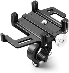 Homoto Soporte para teléfono móvil para Bicicleta, Soporte de teléfono Ajustable de Metal para teléfonos Inteligentes de 3,5-6,5 Pulgadas, Marco de Bicicleta