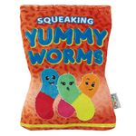 Outward Hound Snack Bag Yummy Worms Puzzle Squeaky Dog Toys