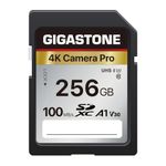 Gigastone 256GB SDXC Memory Card 4K Pro Series Transfer Speed Up to 100MB/s Compatible with Canon Nikon Sony Camcorder, A1 V30 UHS-I Class 10 for 4K UHD Video