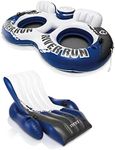 Intex Inflatable Floating Pool Recliner & 2 Person Tube w/Cooler & Repair Kit