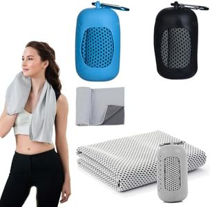 3 Pack Cooling Towels, Ice Silk Neck Wraps in Grey/Blue Tones