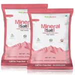 NutroActive MineralSalt Himalayan Pink Rock Salt Combo Extra Fine Grain ( 1 kg) and Fine Grain ( 1 kg) Each