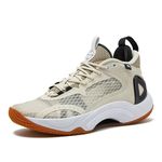 AND1 Scope Basketball Shoes for Women and Men, Mid Top Indoor or Outdoor Basketball Sneakers, Size 6 to 17.5 Women and 4.5 to 16 Men - Pink, Red, or White, Cream/Tan/Black, 13 Women/11.5 Men