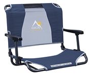 GCI Outdoor Big Comfort Wide Stadium Bleacher Seat With Back And Armrests, Navy