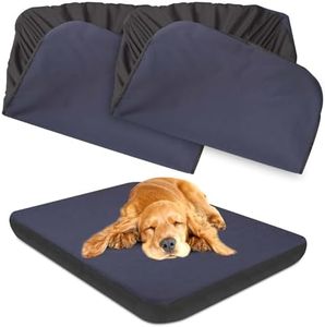 Dog Bed Covers Replacement Washable 100% Waterproof Dog Bed Sheets, Soft & Noiseless Pet Bed Cover, 2 Pack, 42" x 28" Blue
