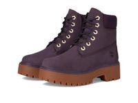 Timberland Women's Stone Street 6 Inch Lace Up Waterproof Boot, Dark Purple Nubuck, 7.5