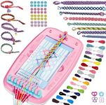 Friendship Bracelet Making Kit for Girls, Arts and Crafts for Kids Age 8-12, Christmas Birthday Gifts for Girls 7 9 11 12 Year Old, DIY Jewelry Making Kit for Girls, Friendship Bracelet Maker Tool