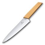 Victorinox Swiss Modern Stainless Steel Carving Knife for Chefs & Home Use, 19 cm Honey, Swiss Made (6.9016.198B)